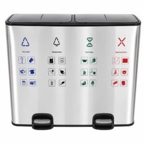 Dust bin steel 4 in 1