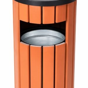 Wooden dust bin with inner bin