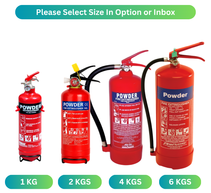 DCP Fire Cylinders 1, 2, 4 & 6 KG